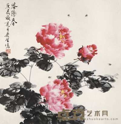 周彦生 2000年作 洛阳春 镜片 68×66cm